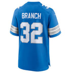 Kooe D.Lions #32 Brian Branch Blue Game Jersey American Stitched Stitched Jerseys