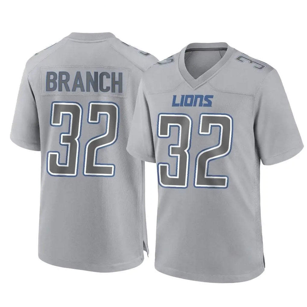 Kooe D.Lions #32 Brian Branch Player Gray Atmosphere Fashion Home Game Stitched Jerseys