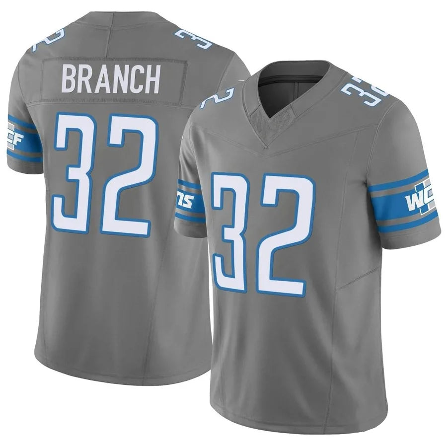 Kooe D.Lions #32 Brian Branch Player Gray Vapor F.U.S.E. Limited Stitched Jerseys