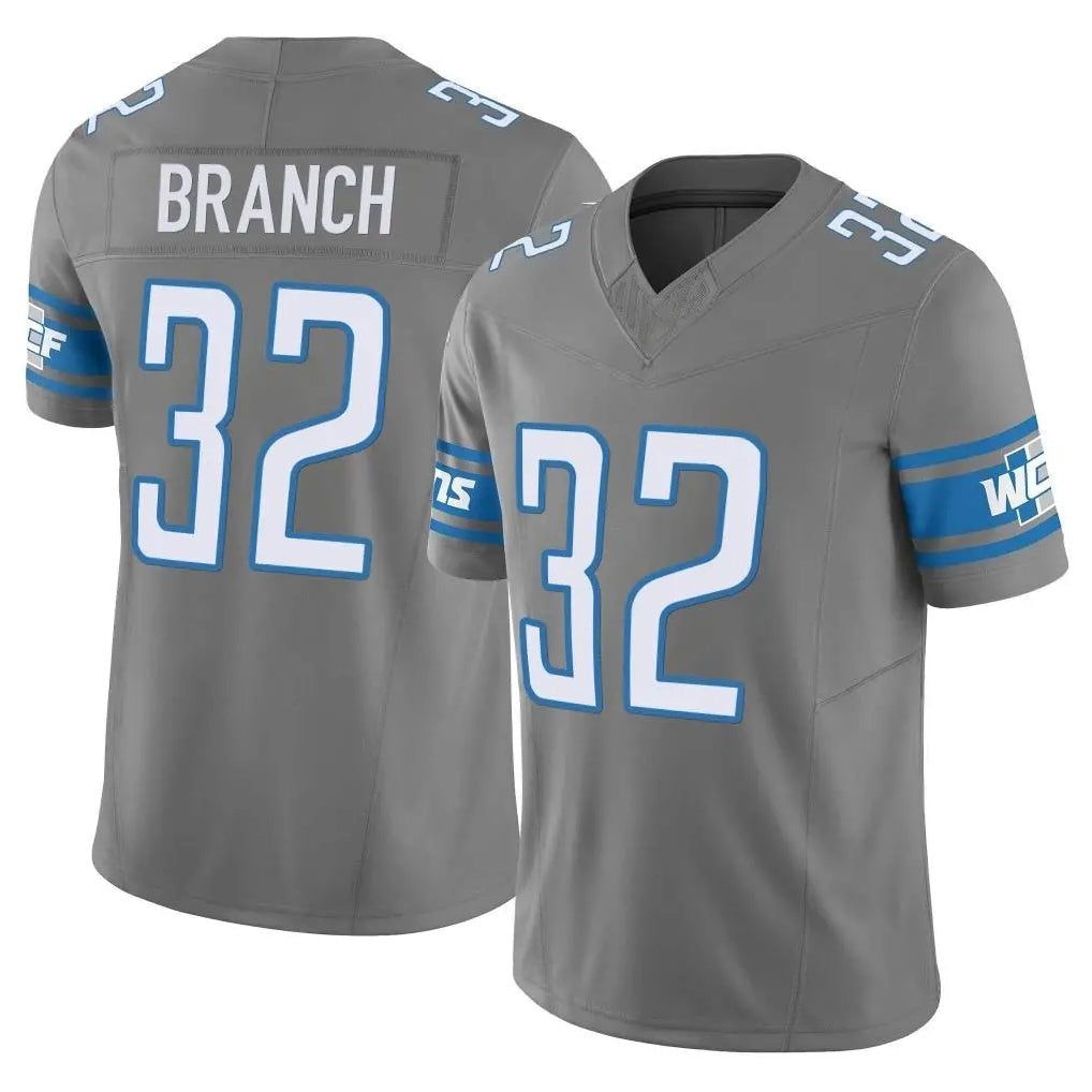 Kooe D.Lions #32 Brian Branch Player Gray Vapor F.U.S.E. Limited Home Game Stitched Jerseys
