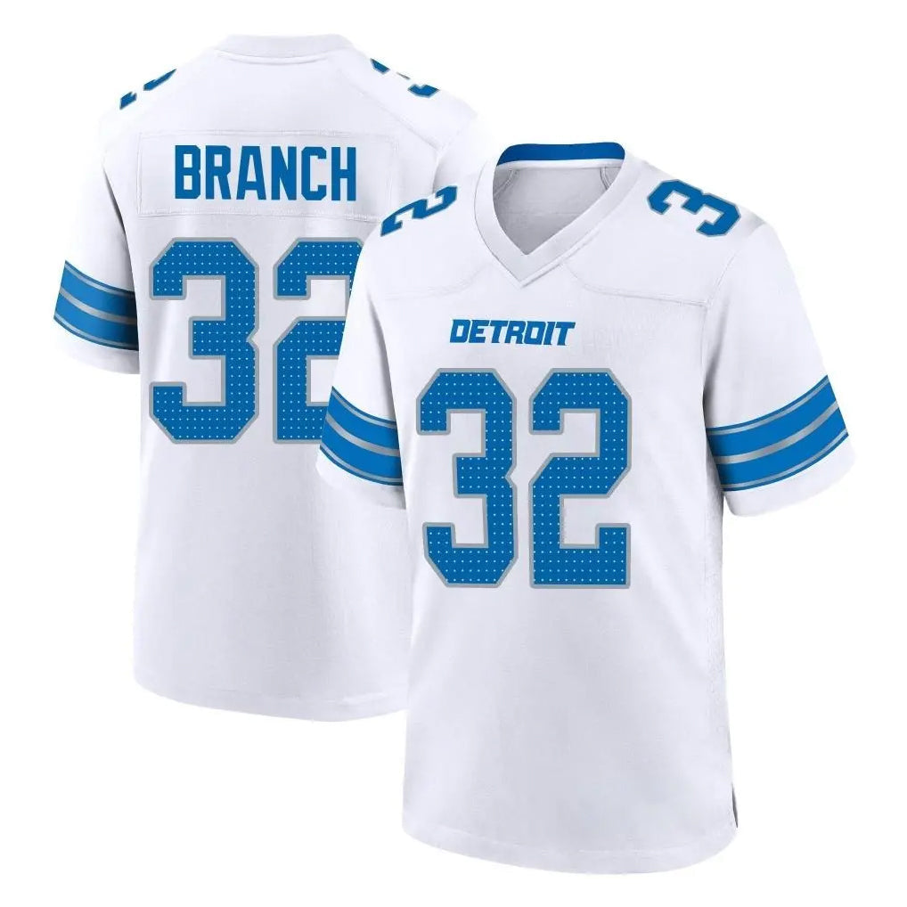 Kooe D.Lions #32 Brian Branch Player White Alternate Home Game Stitched Jerseys