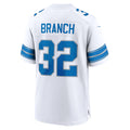 Kooe D.Lions #32 Brian Branch Player White Home Game Stitched Jerseys