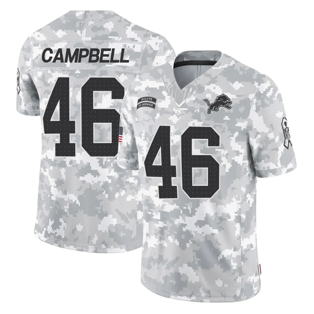 Kooe D.Lions #46 Jack Campbell Player Arctic Camo Salute To Service Limited Stitched Jerseys