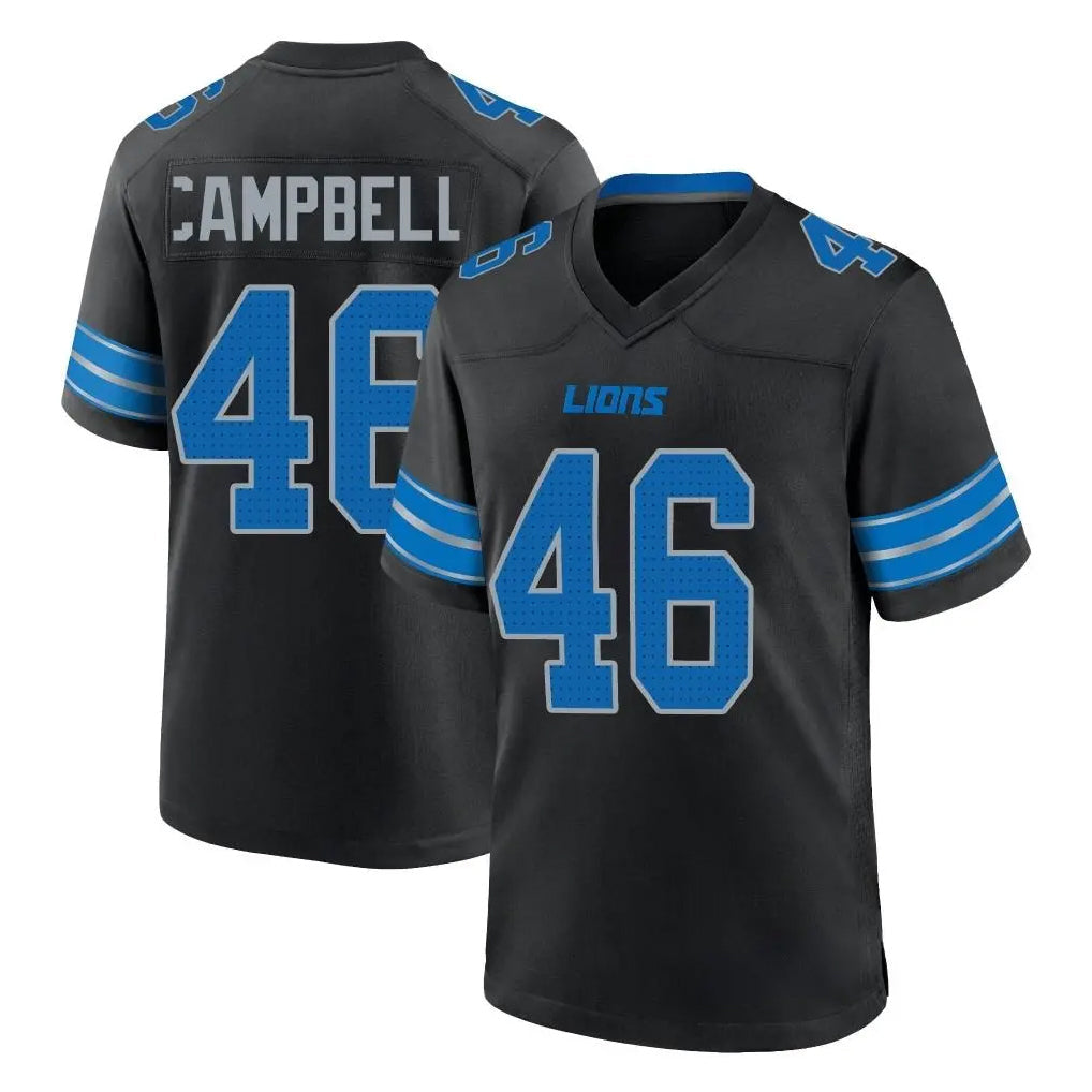 Kooe D.Lions #46 Jack Campbell Player Black Alternate Home Game Stitched Jerseys