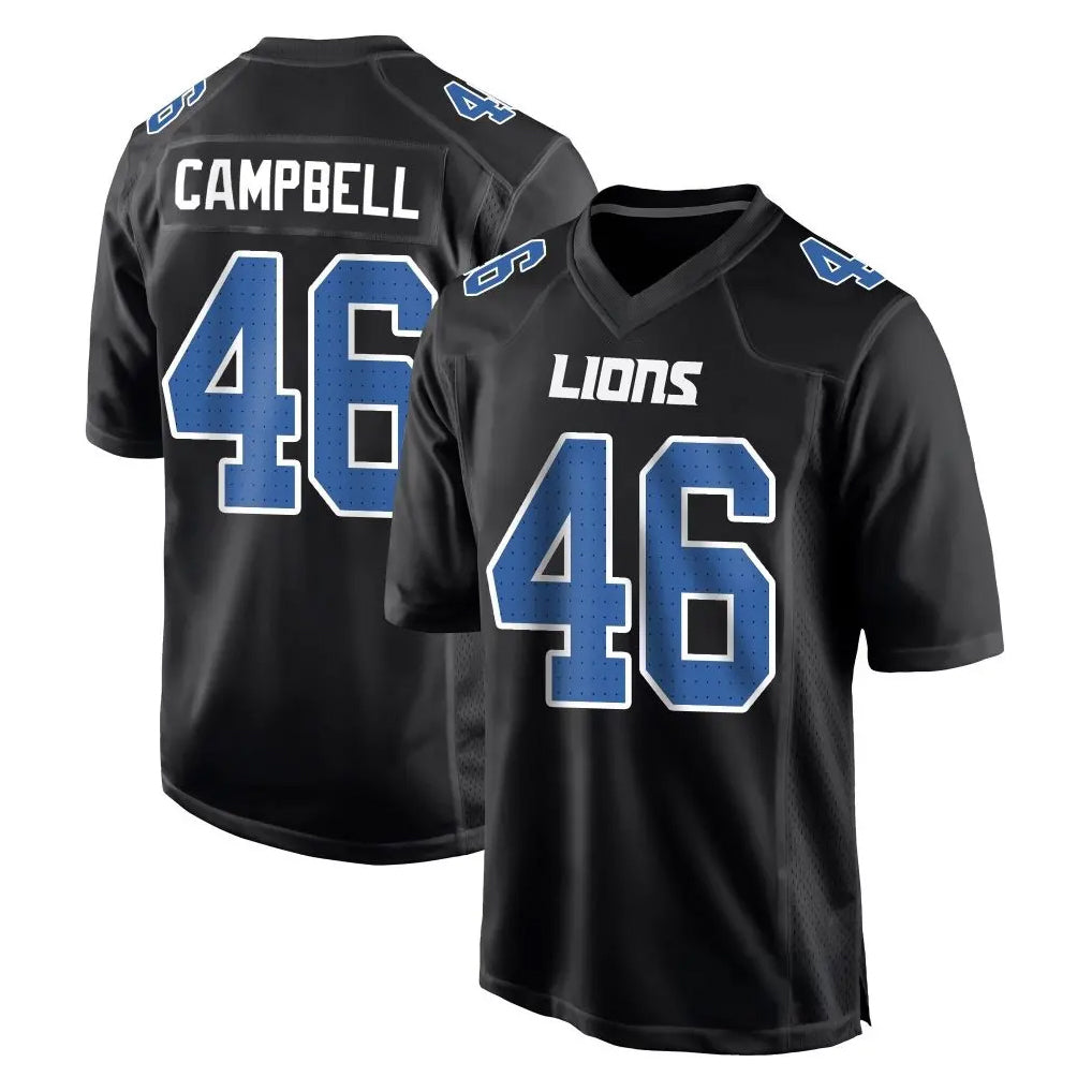 Kooe D.Lions #46 Jack Campbell Player Black Fashion Home Game Stitched Jerseys