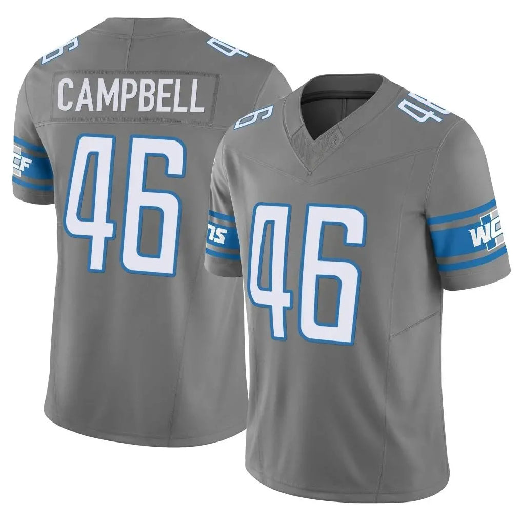 Kooe D.Lions #46 Jack Campbell Player Gray Vapor F.U.S.E. Limited Home Game Stitched Jerseys