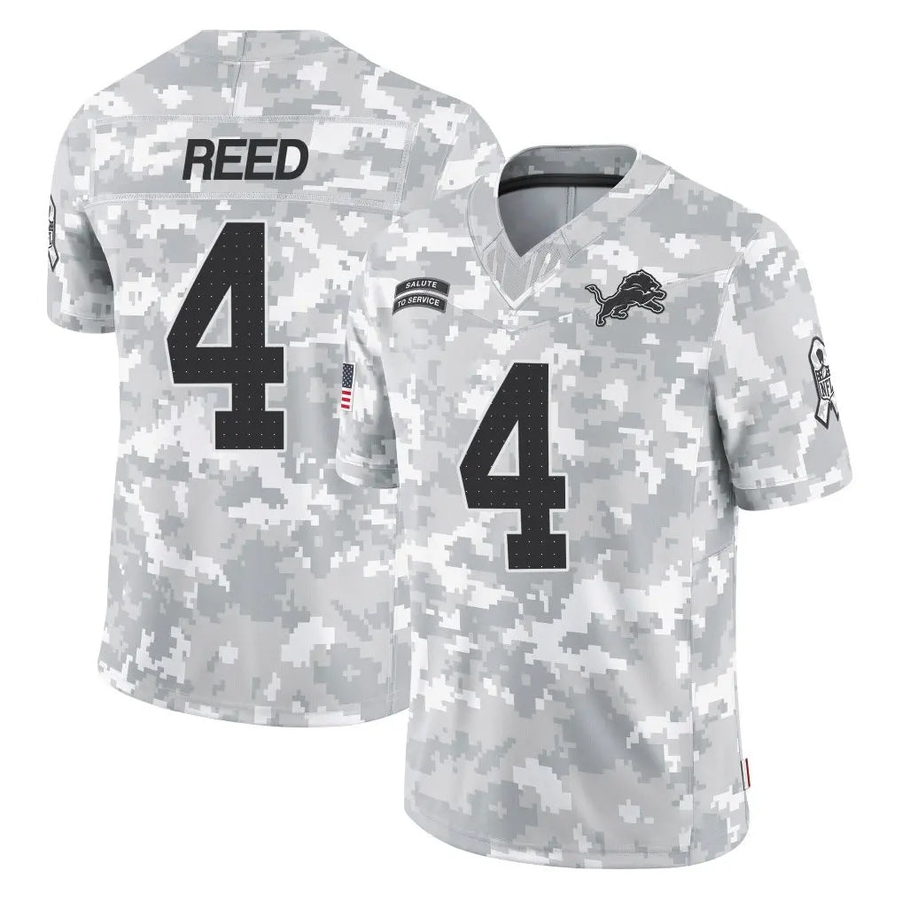 Kooe D.Lions #4 D.J. Reed Player Arctic Camo Salute To Service Limited Stitched Jerseys