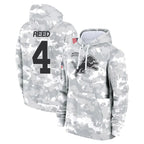 Kooe D.Lions #4 D.J. Reed Player Arctic Camo Salute to Service Hoodies Limited Game Stitched Jerseys