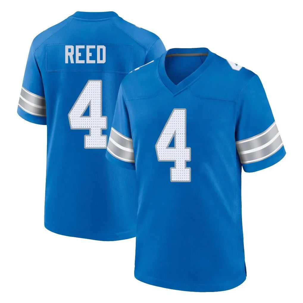 Kooe D.Lions #4 D.J. Reed Player Blue Alternate Home Game Stitched Jerseys