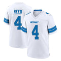Kooe D.Lions #4 D.J. Reed Player White Alternate Home Game Stitched Jerseys
