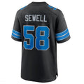 Kooe D.Lions #58 Penei Sewell Black 2nd Alternate Game Jersey American Stitched Jerseys