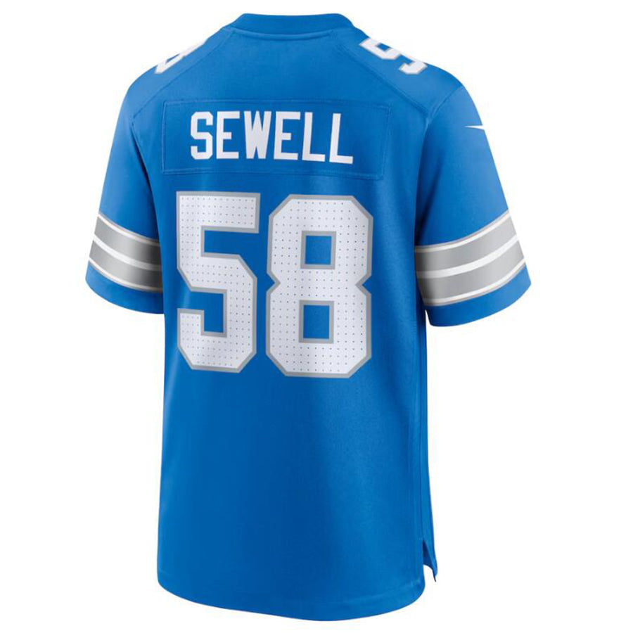 Kooe D.Lions #58 Penei Sewell Blue Game Jersey American Stitched Jerseys