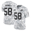 Kooe D.Lions #58 Penei Sewell Player Arctic Camo Salute To Service Limited Stitched Jerseys