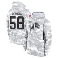 Kooe D.Lions #58 Penei Sewell Player Arctic Camo Salute to Service Hoodies Limited Game Stitched Jerseys