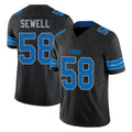 Kooe D.Lions #58 Penei Sewell Player Black Alternate Vapor F.U.S.E. Limited Home Game Stitched Jerseys