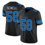 Kooe D.Lions #58 Penei Sewell Player Black Alternate Vapor F.U.S.E. Limited Home Game Stitched Jerseys