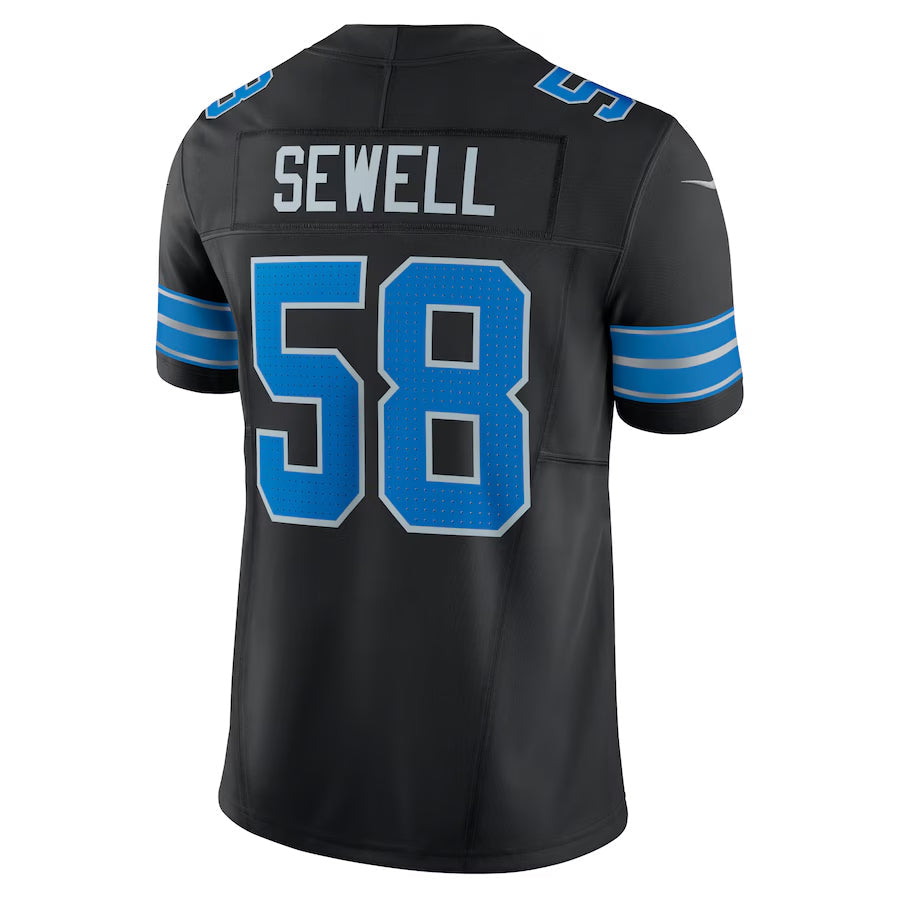 Kooe D.Lions #58 Penei Sewell Player Black Vapor F.U.S.E. Limited Game Stitched Jerseys