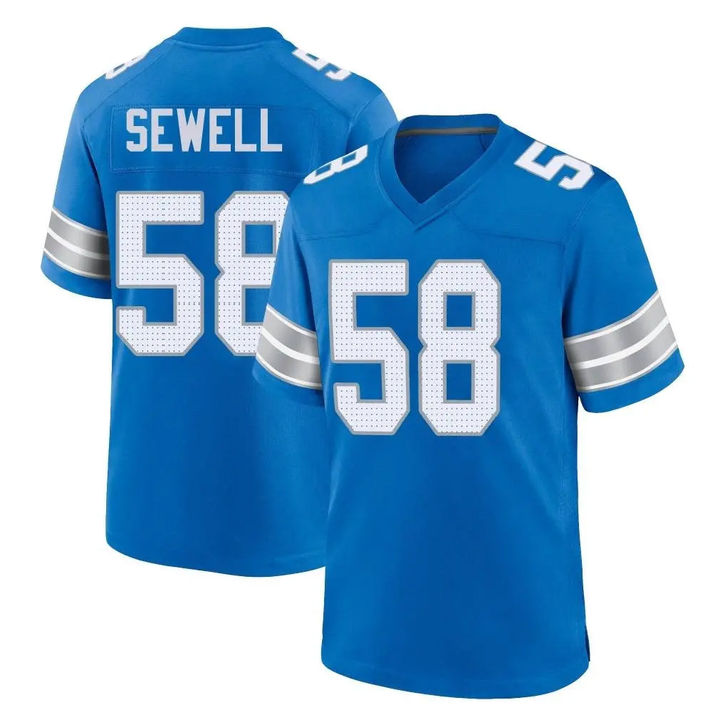 Kooe D.Lions #58 Penei Sewell Player Blue Alternate Home Game Stitched Jerseys