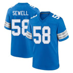 Kooe D.Lions #58 Penei Sewell Player Blue Alternate Home Game Stitched Jerseys