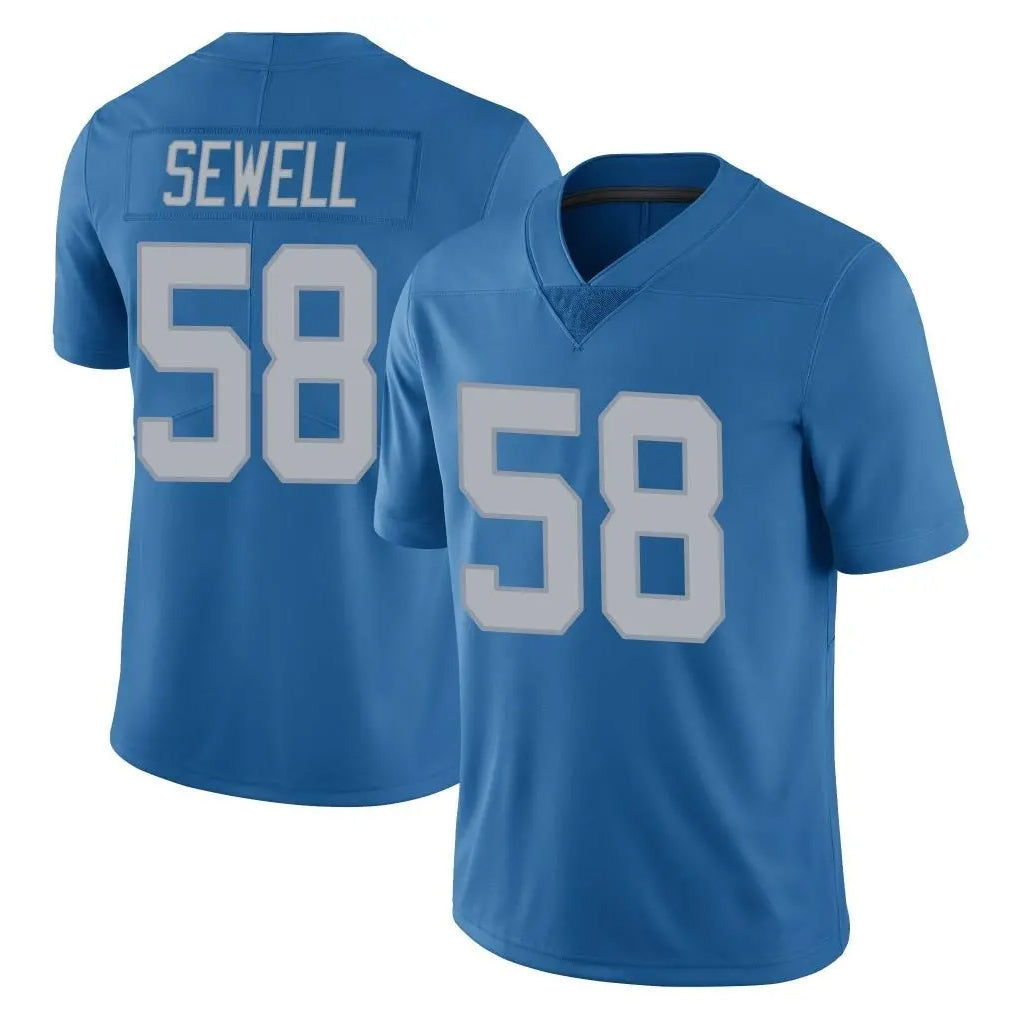 Kooe D.Lions #58 Penei Sewell Player Blue Limited Throwback Vapor Untouchable Stitched Jerseys