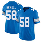 Kooe D.Lions #58 Penei Sewell Player Blue Limited Vapor F.U.S.E. Alternate Home Game Stitched Jerseys