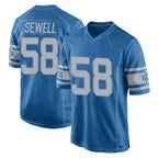 Kooe D.Lions #58 Penei Sewell Player Blue Vapor Untouchable Throwback Game Stitched Jerseys