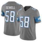 Kooe D.Lions #58 Penei Sewell Player Gray Vapor F.U.S.E. Limited Home Game Stitched Jerseys