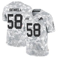 Kooe D.Lions #58 Penei Sewell Player Salute to Service Limited Arctic Camo Stitched Jerseys