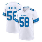 Kooe D.Lions #58 Penei Sewell Player White Alternate Home Game Stitched Jerseys