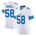 Kooe D.Lions #58 Penei Sewell Player White Limited Vapor F.U.S.E. Alternate Home Game Stitched Jerseys