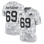 Kooe D.Lions #69 Tate Ratledge Player Arctic Camo Salute To Service Limited Stitched Jerseys
