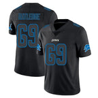 Kooe D.Lions #69 Tate Ratledge Player Black Impact Limited Home Game Stitched Jerseys