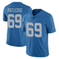 Kooe D.Lions #69 Tate Ratledge Player Blue Limited Throwback Vapor Untouchable Stitched Jerseys