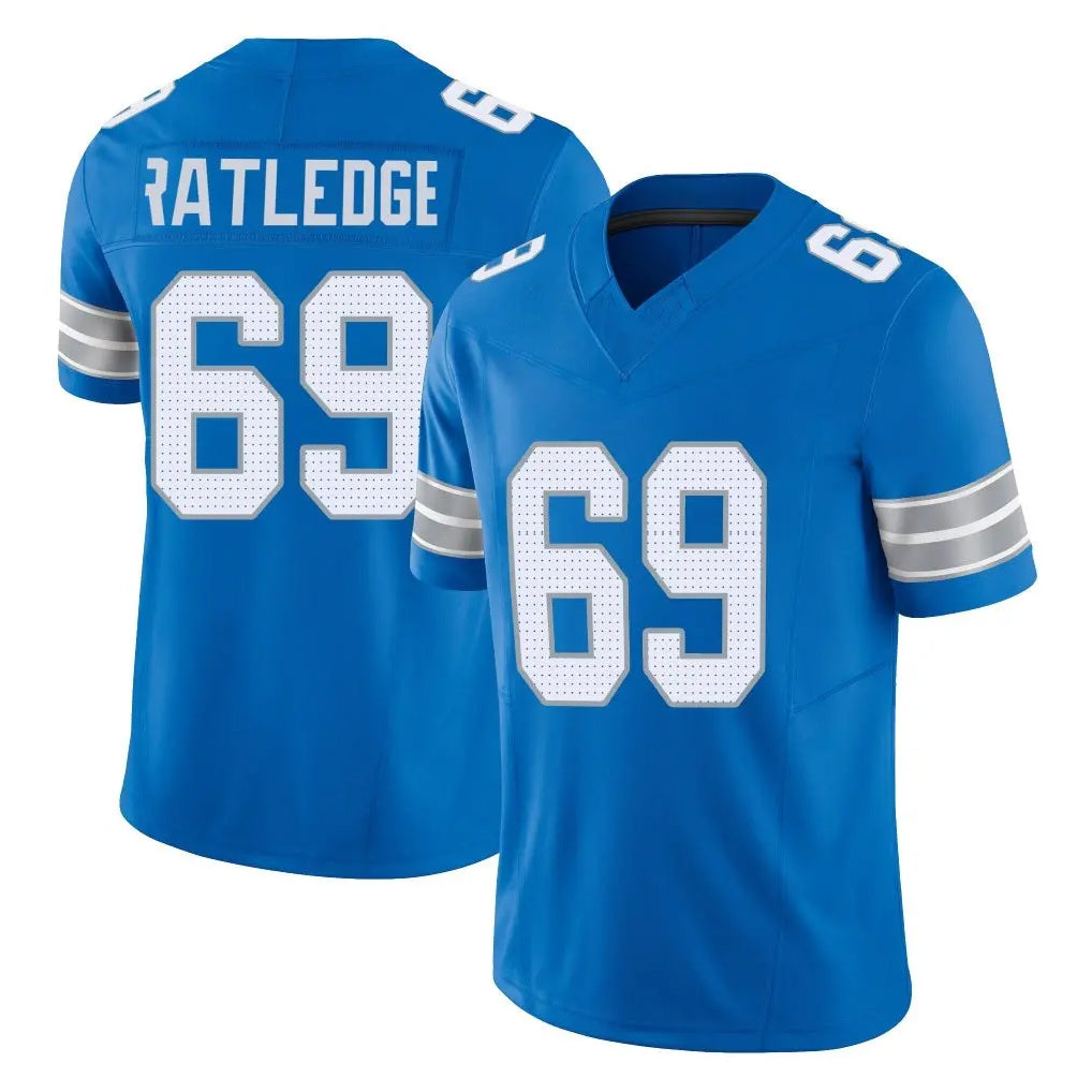 Kooe D.Lions #69 Tate Ratledge Player Blue Limited Vapor F.U.S.E. Alternate Home Game Stitched Jerseys