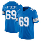 Kooe D.Lions #69 Tate Ratledge Player Blue Limited Vapor F.U.S.E. Alternate Home Game Stitched Jerseys