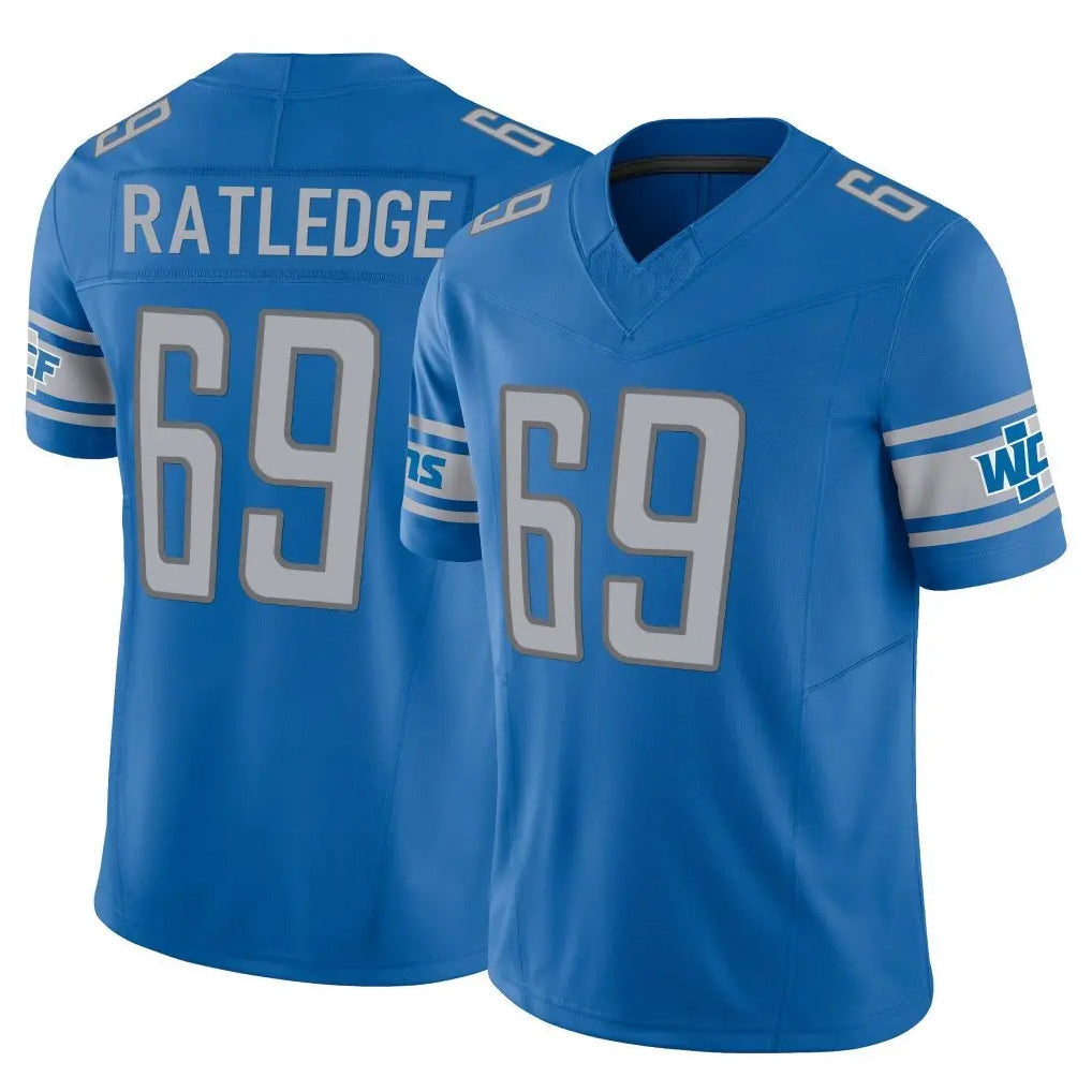 Kooe D.Lions #69 Tate Ratledge Player Blue Vapor F.U.S.E. Limited Home Game Stitched Jerseys