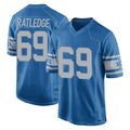Kooe D.Lions #69 Tate Ratledge Player Blue Vapor Untouchable Throwback Game Stitched Jerseys