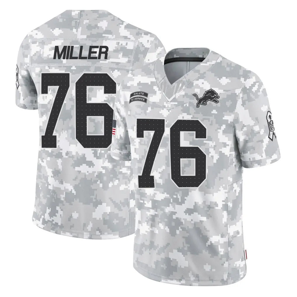 Kooe D.Lions #76 Blake Miller Player Arctic Camo Salute To Service Limited Stitched Jerseys