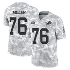 Kooe D.Lions #76 Blake Miller Player Arctic Camo Salute To Service Limited Stitched Jerseys