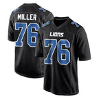 Kooe D.Lions #76 Blake Miller Player Black Fashion Home Game Stitched Jerseys