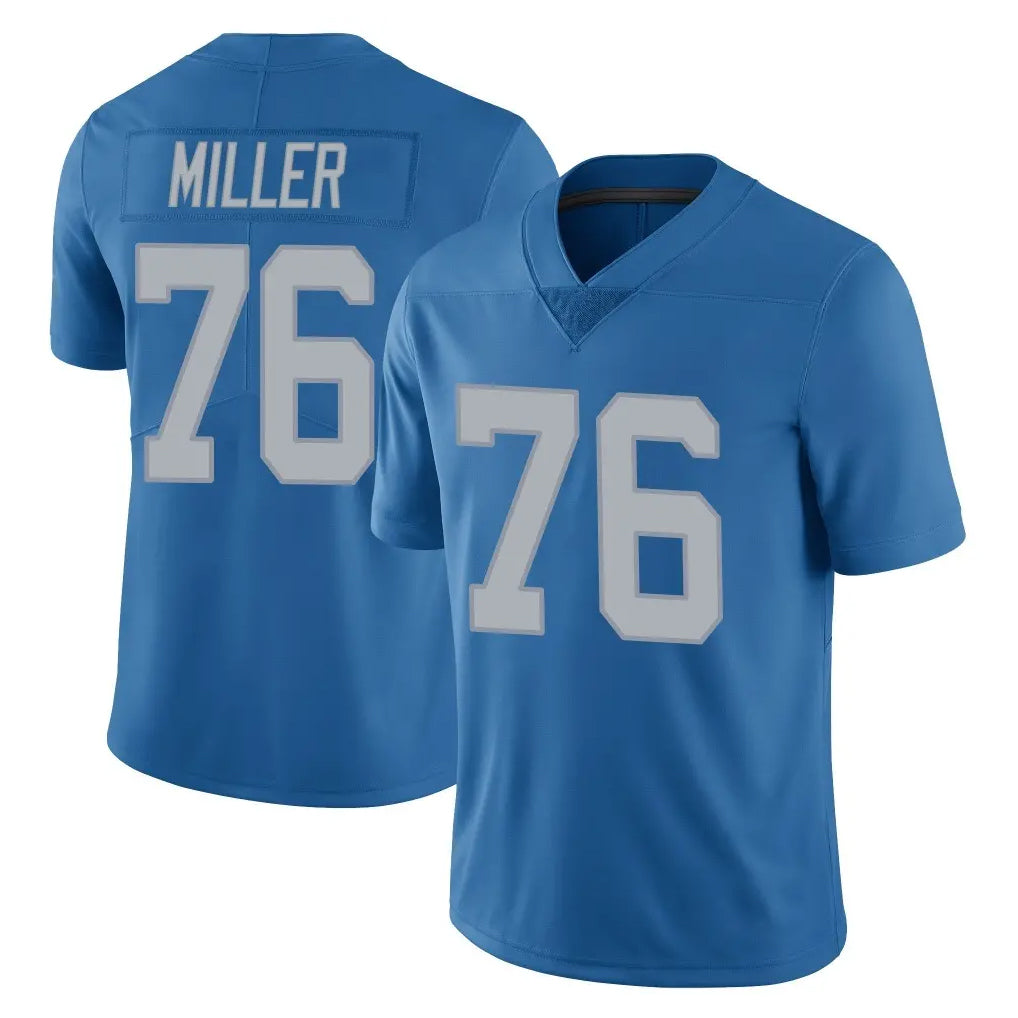Kooe D.Lions #76 Blake Miller Player Blue Limited Throwback Vapor Untouchable Stitched Jerseys