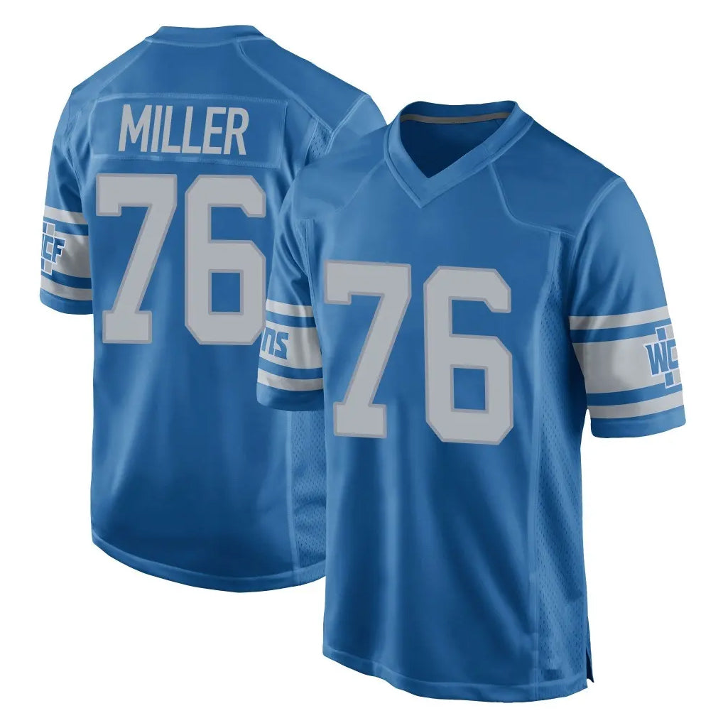 Kooe D.Lions #76 Blake Miller Player Blue Vapor Untouchable Throwback Game Stitched Jerseys