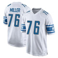 Kooe D.Lions #76 Blake Miller Player White Home Game Stitched Jerseys