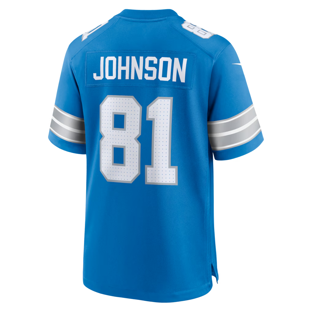 Kooe D.Lions #81 Calvin Johnson Blue Team Retired Game Stitched Jerseys