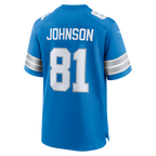 Kooe D.Lions #81 Calvin Johnson Blue Team Retired Game Stitched Jerseys