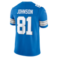 Kooe D.Lions #81 Calvin Johnson Blue Vapor F.U.S.E. Stitched Retired Limited Stitched Jerseys