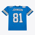 Kooe D.Lions #81 Calvin Johnson Mitchell & Ness Blue 2007 Legacy Replica JerseyStitched Puhic Game Jerseys