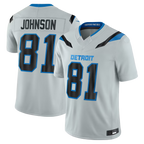Kooe D.Lions #81 Calvin Johnson Silver 2026 Rivalries Collection Limited Stitched Jerseys
