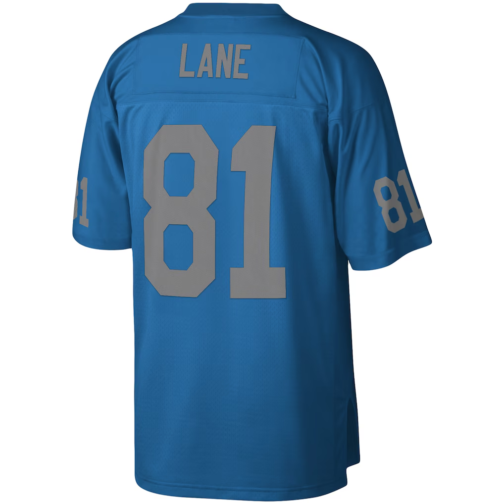 Kooe D.Lions #81 Richard Lane Mitchell & Ness Blue Legacy Replica Jersey Stitched Puhic