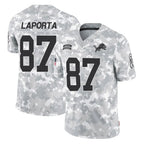 Kooe D.Lions #87 Sam LaPorta Player Arctic Camo Salute To Service Limited Stitched Jerseys